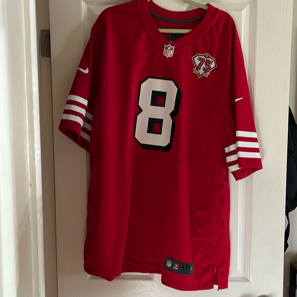 San Francisco 49ers #8 Steve Young Jersey 75th anniversary